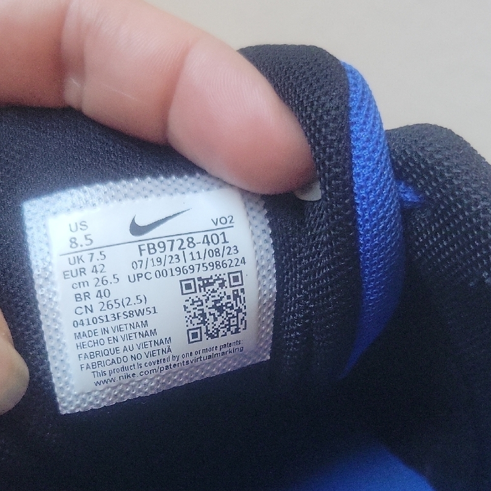 Nike Joung Fastflex Blue and Black Sz8.5 Sneakers - Picture 5 of 7